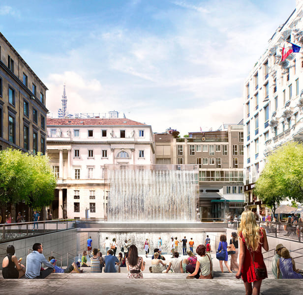Milano, nuovi rendering dell’Apple store in piazza Liberty. FOTO Milano, nuovi rendering dell’Apple store in piazza Liberty. FOTO
