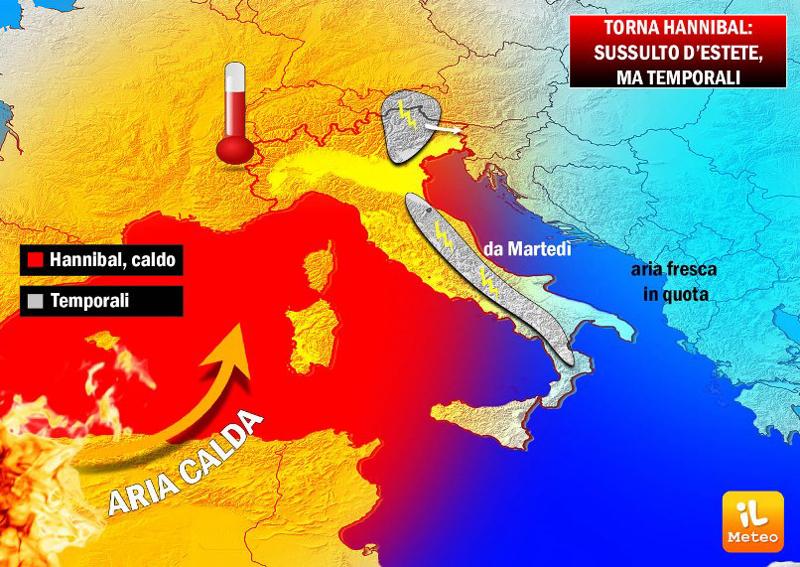 Previsioni meteo: torna Hannibal, sussulto d’estate Previsioni meteo: torna Hannibal, sussulto d’estate