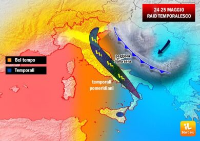 Previsioni meteo, attacco temporalesco ad Hannibal