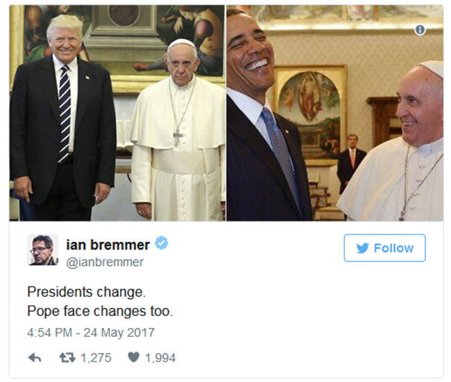 Donald Trump incontra papa Francesco. Ed è boom di meme e ironie sul web. FOTO