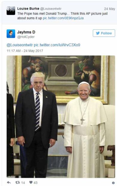 Donald Trump incontra papa Francesco. Ed è boom di meme e ironie sul web. FOTO
