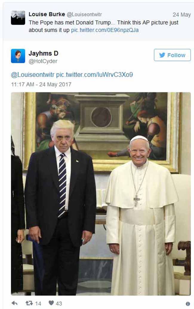 Donald Trump incontra papa Francesco. Ed è boom di meme e ironie sul web. FOTO Donald Trump incontra papa Francesco. Ed è boom di meme e ironie sul web. FOTO