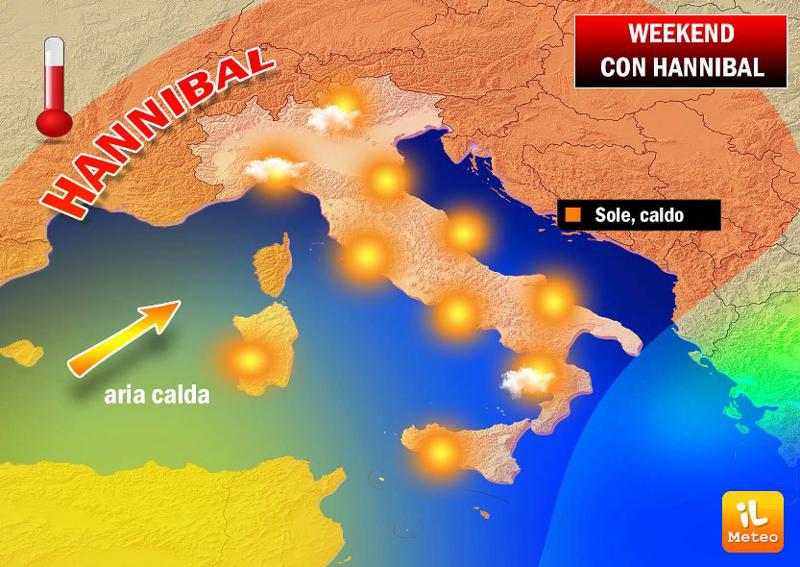 Previsioni meteo, Hannibal e Scipione infiammeranno l’estate Previsioni meteo, Hannibal e Scipione infiammeranno l’estate
