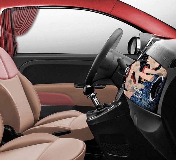 Fiat 500 Kar_masutra, Lapo Elkann provoca: il Kamasutra decora la carrozzeria