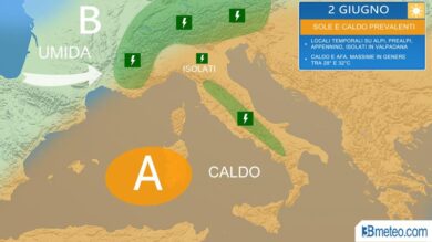 Previsioni meteo: Ponte del 2 giugno caldo, attenzione ai temporali di calore