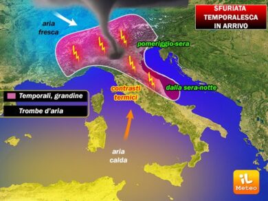 Previsioni meteo, Giuda traditore devasta l’Italia. Trombe d’aria e grandine