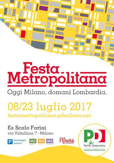 Festa de l’Unità, Bussolati: “Dall’8 al 23 luglio allo Scalo Farini”