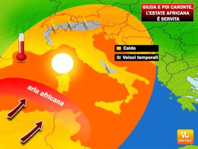 Previsioni meteo, caldo record in arrivo con Caronte