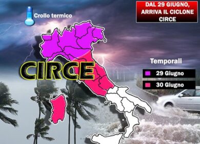 Meteo, temporali e crollo termico. Addio al super-caldo