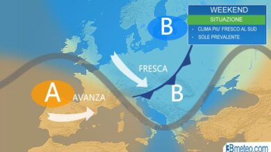 Meteo: Italia divisa tra nubifragi al Nord e 40°C al Sud, weekend più fresco
