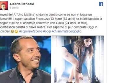 Franco Di Mare lascia la moglie per Giulia barista Rai? Il gossip