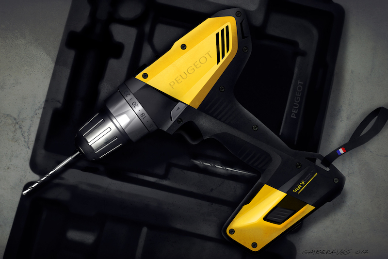 Peugeot Outtilage : il trapano avvitatore firmato Peugeot Design
