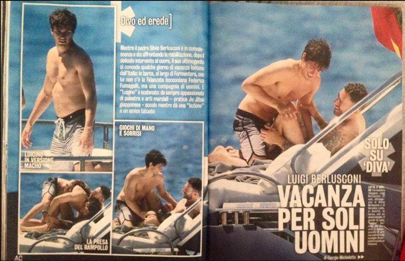 Luigi Berlusconi: quel bacio in bocca all’amico a Villa Certosa – FOTO