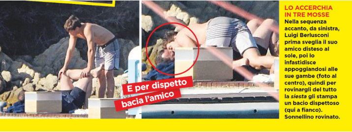 Luigi Berlusconi: quel bacio in bocca all’amico a Villa Certosa – FOTO