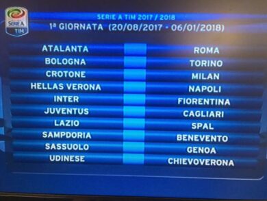 Serie A, ecco il calendario. Inter-Fiorentina, Crotone-Milan e Juve-Cagliari