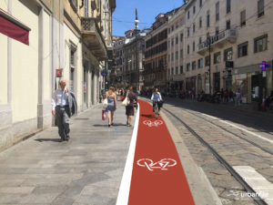 Via Torino: ciclisti, pedoni e tram possono convivere. Ecco come