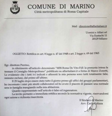 M5s Roma De Vito-FdI: la presunta intesa fa tremare il Consiglio Metropolitano