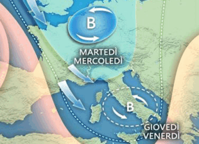 Meteo, anticiclone africano attaccato dall’Atlantico. Rovesci e crollo termico