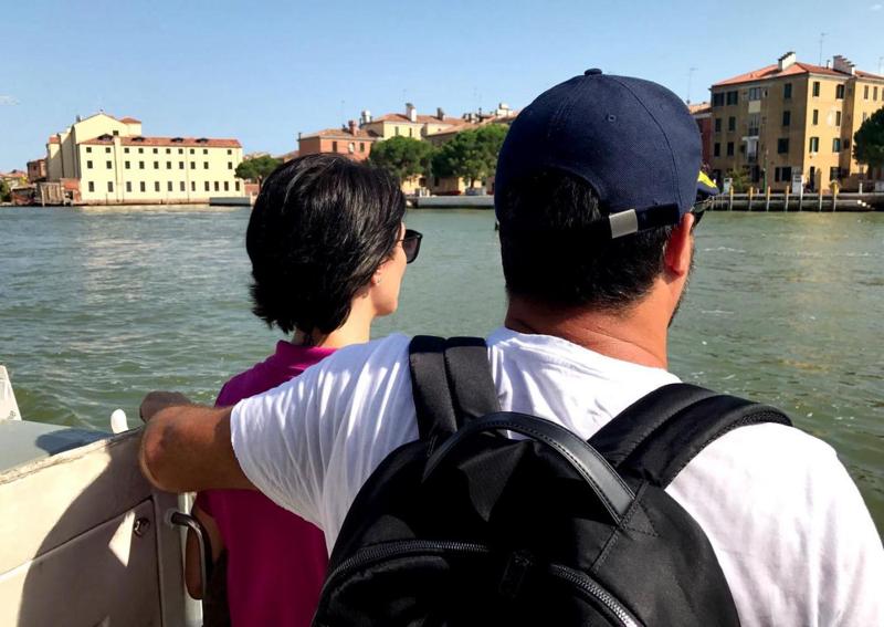 Matteo Salvini e Elisa Isoardi: dopo Cortina, insieme a Venezia. FOTO Matteo Salvini e Elisa Isoardi: dopo Cortina, insieme a Venezia. FOTO
