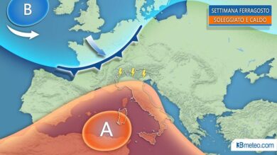3BMETEO.COM: Ferragosto con sole-caldo, torna l’anticiclone afro-mediterraneo