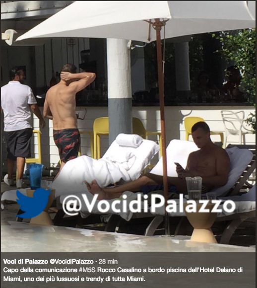 M5s, Rocco Casalino pizzicato a Miami in un “francescano” hotel di lusso FOTO M5s, Rocco Casalino pizzicato a Miami in un “francescano” hotel di lusso FOTO