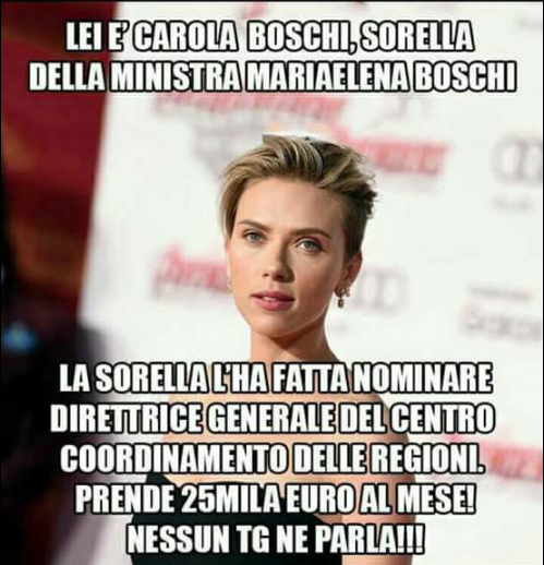 Galleria foto 'Bufale VIP: la raccomandata sorella di Maria Elena Boschi è Scarlett Johansson' - foto 1