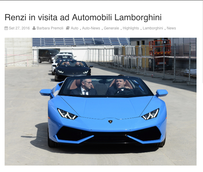 Renzi in Lamborghini a Ibiza indigna la rete, ma è una clamorosa bufala Renzi in Lamborghini a Ibiza indigna la rete, ma è una clamorosa bufala