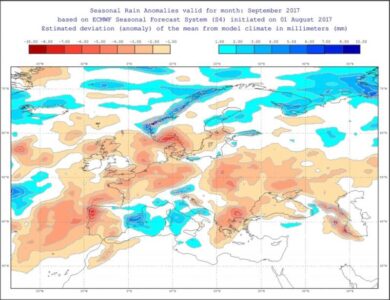 Meteo, settembre piovoso e con temperature non torride. Le previsioni