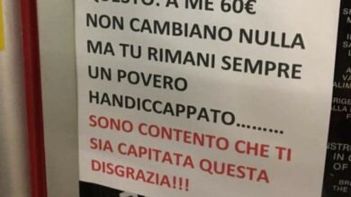 Carugate, cartello di insulti al disabile: identificato l’automoblista