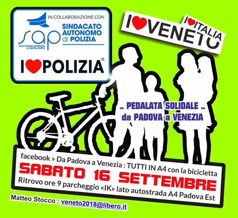 “Basta attaccare la Polizia”, pedalata di solidarietà da Padova a Venezia “Basta attaccare la Polizia”, pedalata di solidarietà da Padova a Venezia