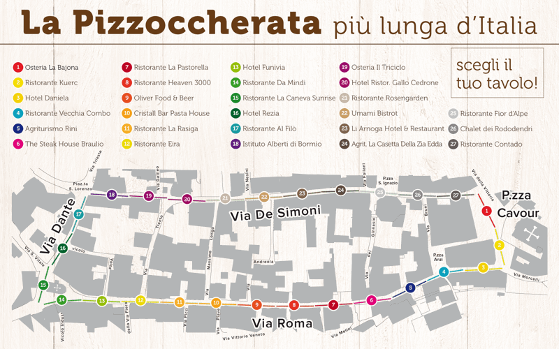 Domenica a Bormio la pizzoccherata più lunga d’Italia Domenica a Bormio la pizzoccherata più lunga d’Italia