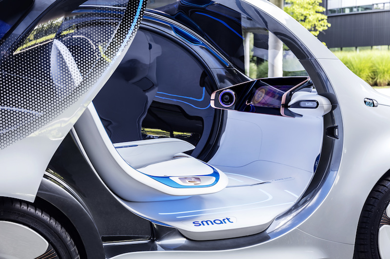 Smart vision EQ fortwo: ecologica, connessa, condivisa e guida autonoma