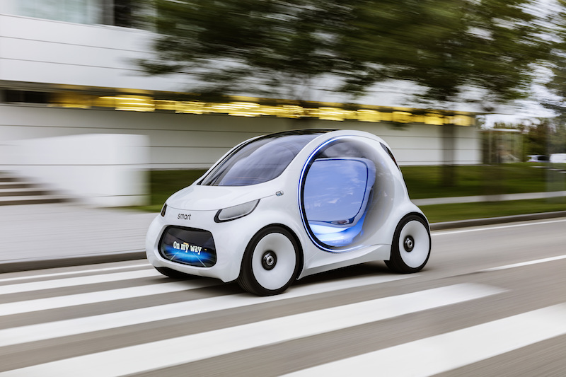 Smart vision EQ fortwo: ecologica, connessa, condivisa e guida autonoma