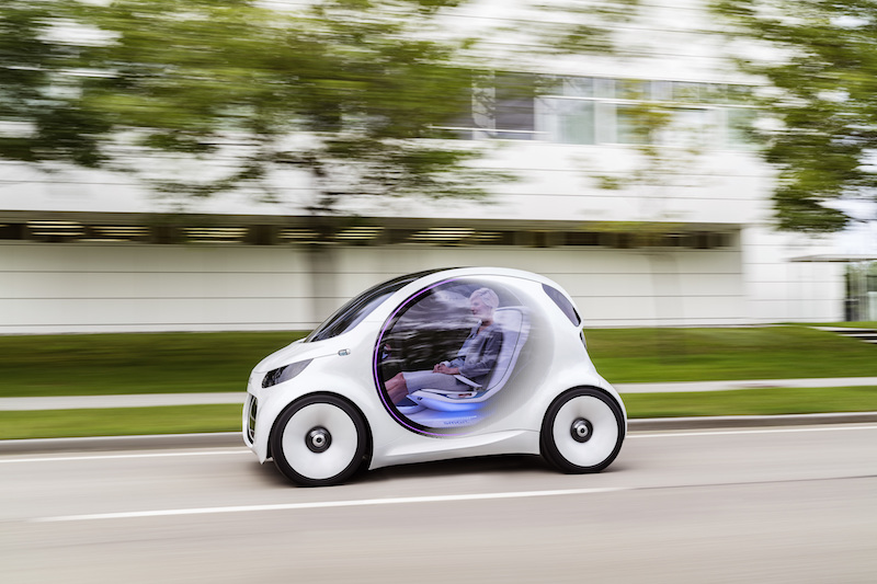 Smart vision EQ fortwo: ecologica, connessa, condivisa e guida autonoma