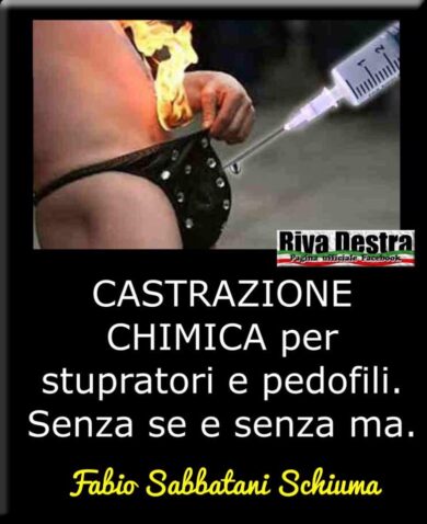 Post shock di Sabbatani Schiuma sulla castrazione chimica