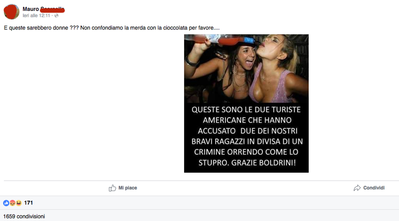 Stupro Firenze: su facebook la foto delle due americane, ma è una bufala