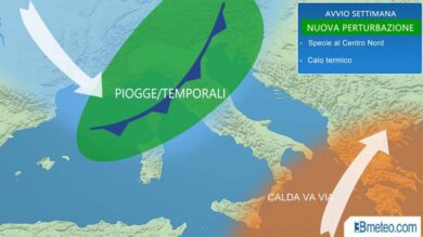 Previsioni meteo: nuova ondata di maltempo. E c’è già la neve