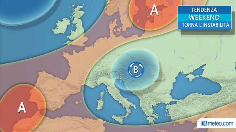 Previsioni 3BMETEO.COM: “Nel weekend il tempo torna a peggiorare” Previsioni 3BMETEO.COM: “Nel weekend il tempo torna a peggiorare”