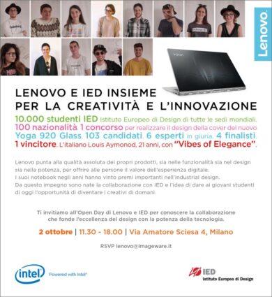 Open day IED-Lenovo: l’eccellenza del design incontra la potenza delle tecnologie