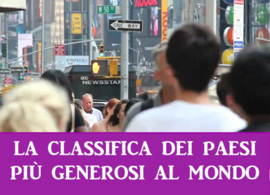 I paesi più generosi del mondo: la classifica