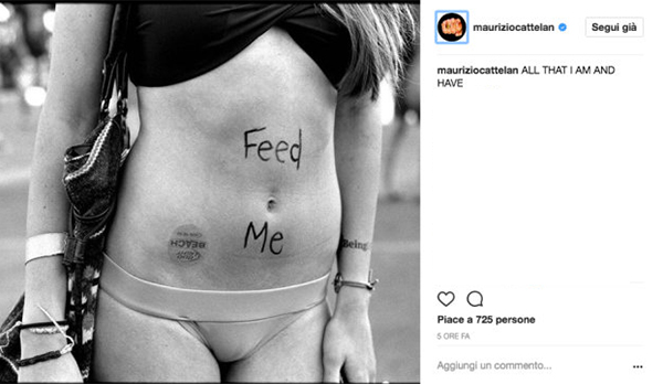 Maurizio Cattelan provoca Instagram. Ecco il suo “The single post” Maurizio Cattelan provoca Instagram. Ecco il suo “The single post”