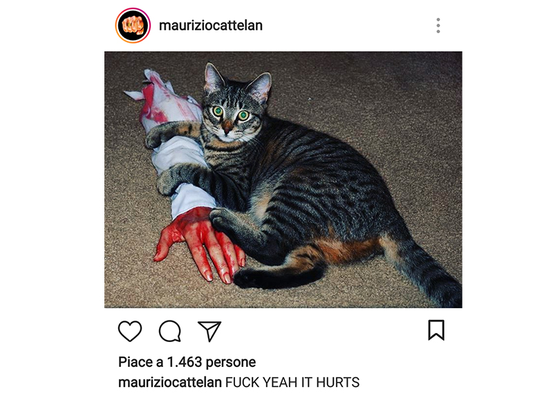 Maurizio Cattelan provoca Instagram. Ecco il suo “The single post” Maurizio Cattelan provoca Instagram. Ecco il suo “The single post”