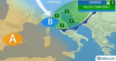 Previsioni 3bmeteo: “temporali in arrivo e venti più freddi dalla Scandinavia”