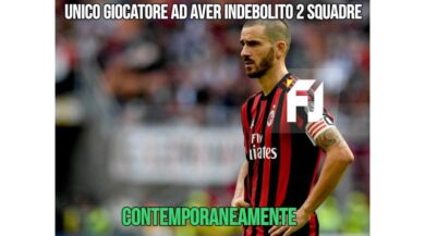 Bonucci: crisi al Milan, ma quanto manca alla Juventus. E i social ironizzano