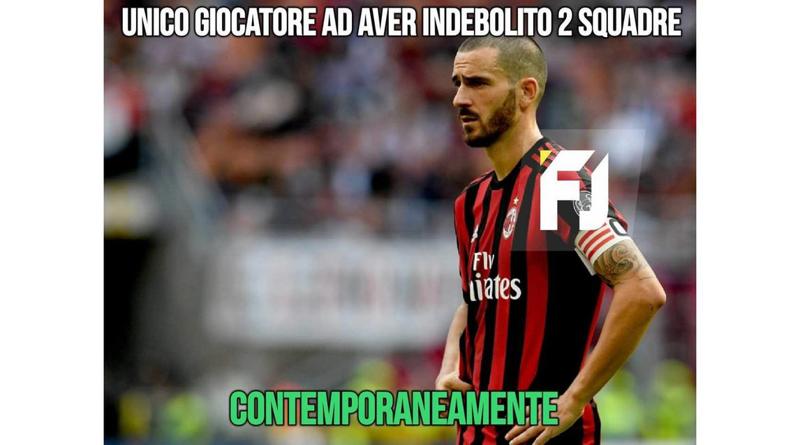 Bonucci: crisi al Milan, ma quanto manca alla Juventus. E i social ironizzano Bonucci: crisi al Milan, ma quanto manca alla Juventus. E i social ironizzano