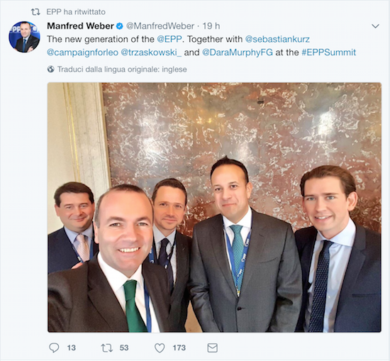 Vertice Ppe, Weber svela i nomi dei futuri leader popolari