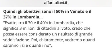Lega, Giorgetti ‘mago’. Azzeccata l’affluenza ai referendum autonomisti