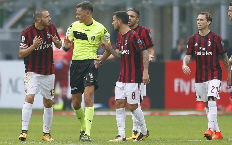 Milan, squalifica Bonucci: no ricorso. Milan-Juventus, Bonaventura forse out