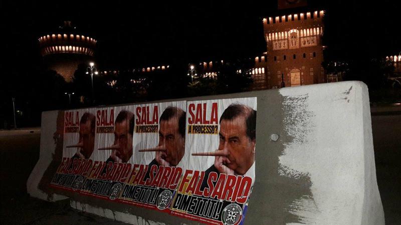 CasaPound, nuovi manifesti contro Sala “Falsario dimettiti”. Foto