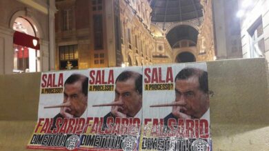 CasaPound, nuovi manifesti contro Sala “Falsario dimettiti”. Foto